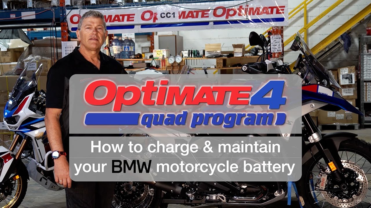 TecMate OptiMate 4 Quad 12V Battery Optimiser Premium - CANBUS (BMW/Triumph) Video