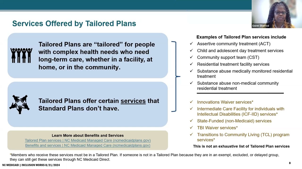 Inclusion Connects Lunch & Learn: Tailored Plan and Tailored Care Management - Aug. 21, 2024