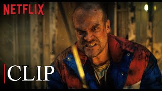 Hopper vs Demogorgon Battle Scene Stranger Things Season 4 Episode 9 HD Clip
