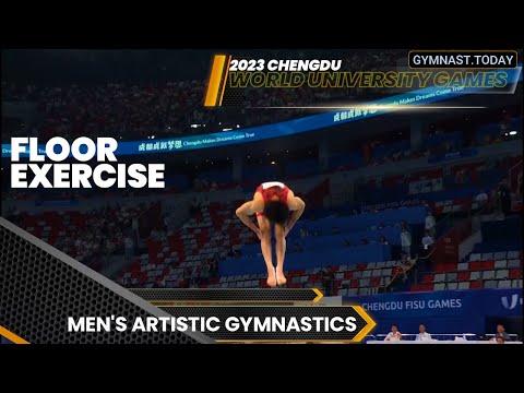 Top 3 in Men's Floor Final - 2023 Chengdu FISU World University Games - Artistic Gymnastics