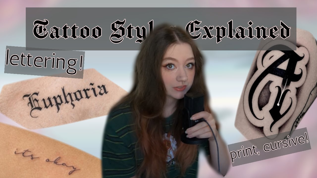 Tattoo Styles Explained | Part 5 | Lettering Tattoo Styles, Cursive, Print, Calligraphy, West Coast