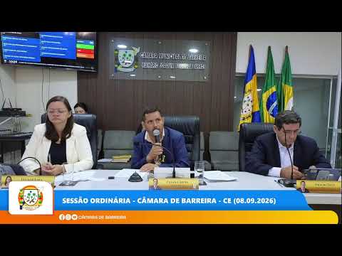 Sessão Ordinária - Câmara de Barreira - CE (08.09.2026)