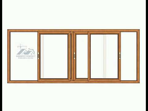 4 track Sliding Window- Golden oak