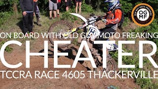CHEATER - On Board with Old Guy Moto Freaking - TCCRA Race 4605 Thackerville