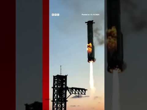 Video | Elon Musk's Starship booster captured in world first. #ElonMusk #Starship #BBCNews