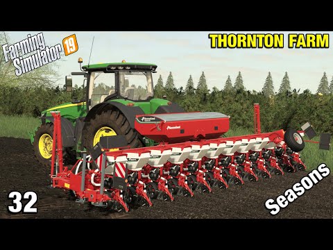 GETTING THE BIG FIELD PLANTED Thornton Farm Timelapse - FS19 Ep 32