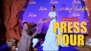 Aladdin Global Press Tour (Will Smith, Mena Massoud, Naomi Scott 2019)