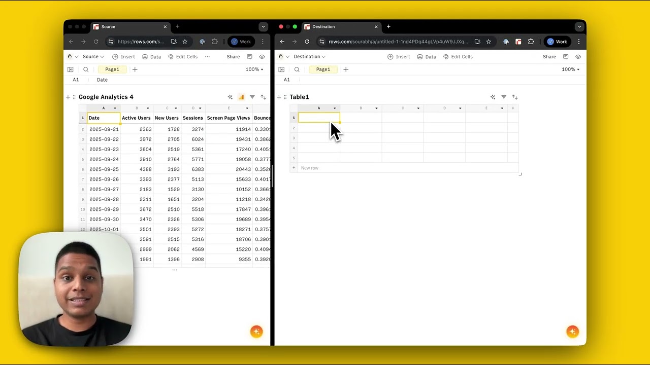 How to Import Data from One Spreadsheet to Another in Rows video thumbnail