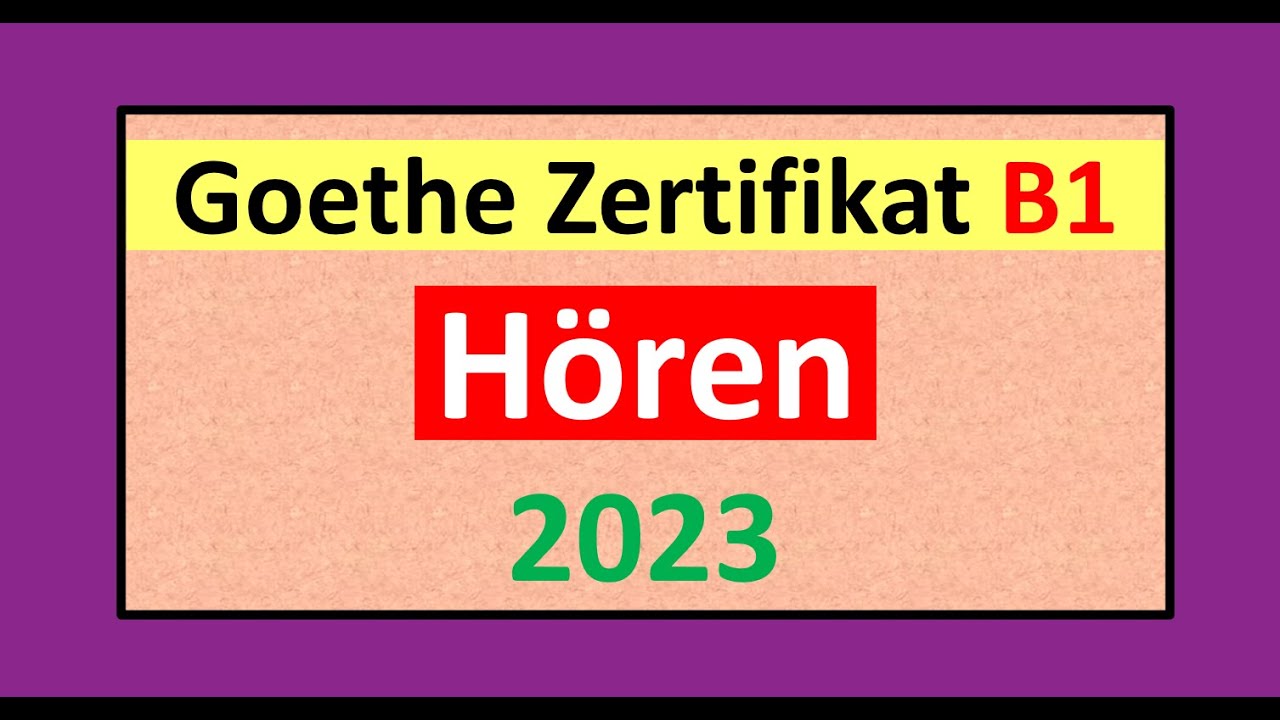 Goethe Zertifikat B1 Neu Hören Modelltest mit Antworten am Ende || Vid - 175