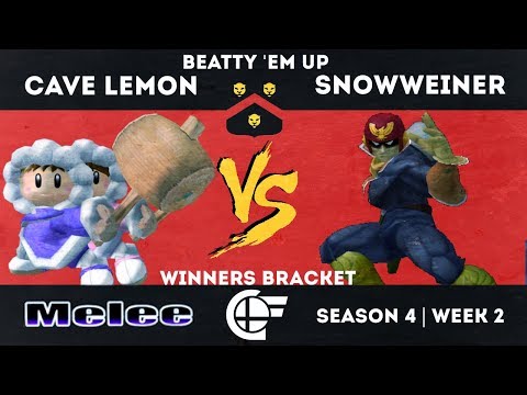 Beatty 'Em Up S4W2: Cave Lemon vs. SnowWiener – Winners Bracket - Super Smash Bros. Melee