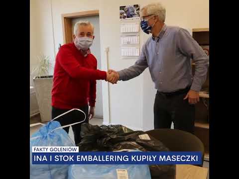 INA Goleniów i STOK podarowały maseczki