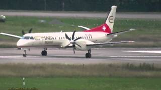 preview picture of video 'Etihad Regional Saab 2000 HB-IZH mit Departure vom Flughafen Zürich Kloten'