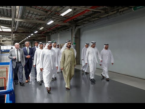 His Highness Sheikh Mohammed bin Rashid Al Maktoum - Mohammed bin Rashid visits Emirates Engineering Centre and the largest-known aircraft cabin retrofit programme