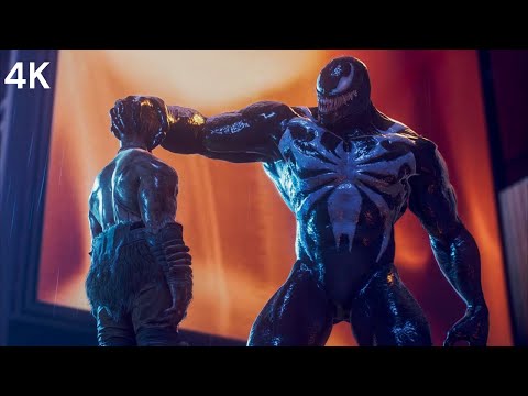 Venom vs Kraven boss fight - SPIDER MAN 2 (4K)