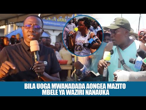 BILA UOGA MWANADADA AONGEA MAZITO MBELE YA WAZIRI NANAUKA