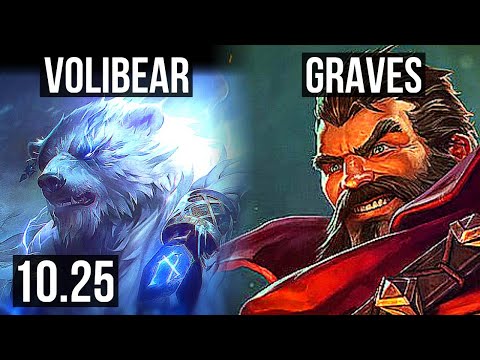 VOLIBEAR vs GRAVES (JUNGLE) | 6 solo kills, 400+ games | EUW Diamond | v10.25