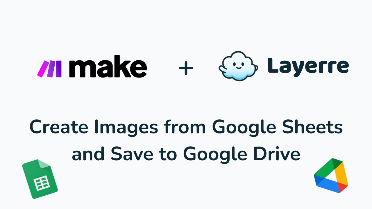 Make Tutorial 1: Create Bulk Image Variants from Google Sheets and Save to Google Drive