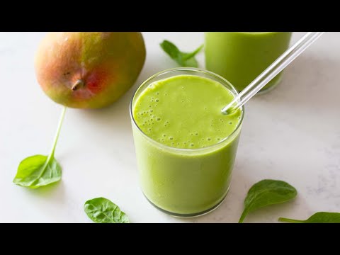 The BEST Green Smoothie | Spinach Mango Smoothie