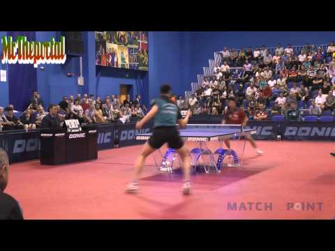 Table Tennis ECL 2014 FINAL - Dimitrij Ovtcharov Vs  Wang Jian Jun -