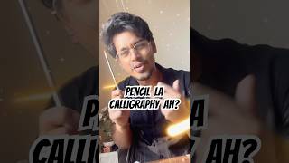 Calligraphy with Pencil for beginners ✨ #tutorial #niruscalligraphy #fauxcalligraphy