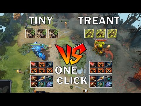 One Click Tiny Vs Treant Protector - Godadico Dota