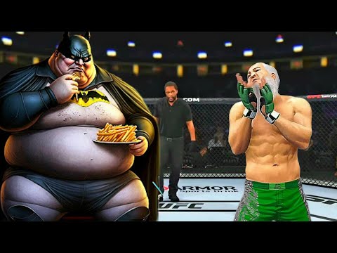 Crazy Fight 🔥🐉Fat Batman vs. Old Bruce Lee - EA Sports UFC 4 Rematch