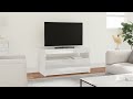 Mobili Porta TV con Luci LED 2 pz Bianco Lucido 75x35x40 cm - Foto miniatura 1