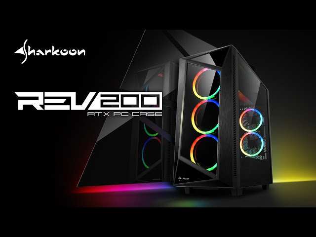 Sharkoon REV200 Cristal Templado USB 3.1 Negra video