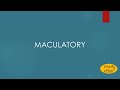 Maculatory Meaning