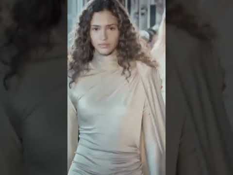 Catarina Guedes walking for Alexandre Vauthier FW 2020