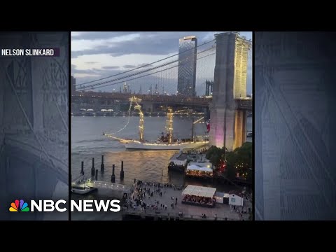 NTSB Investigating Mexican tall ship’s crash into Brooklyn Bridge