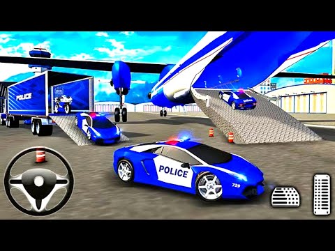 Transporting Police Vehicles in Cargo Plane - Police car Transporter Gameplay