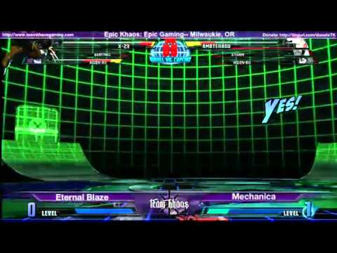 Epic Khaos Feb MvC3 - Eternal Blaze (X23/HKO/SEN_ZER/X23/PHO) vs Mechanica (AMA/STO/HKO_SPE/STO/AMA)