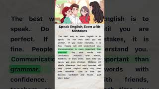Speak English, Even with Mistakes | English Reading and Listening Practice #englishforbeginners