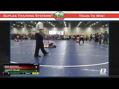 High School (11th - 12th Grade) 145 Zack Rotkvich Region Wrestling Academy Vs Andrew Miller Poeta