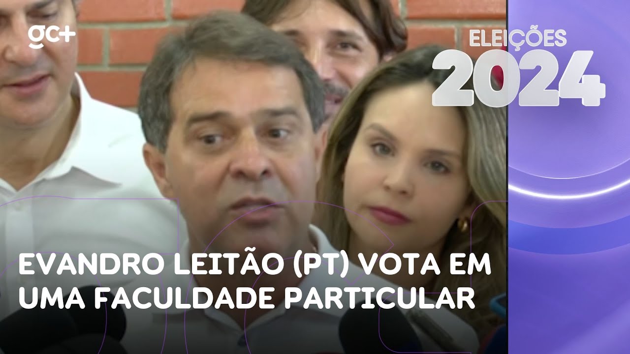 Evandro Leitão (PT) vota em uma faculdade particular do bairro Varjota | Eleições 2024 no Ceará