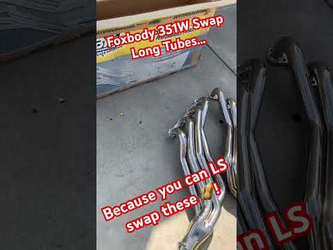 351W swap long tube headers #automobile #mustang #fordcar #backyardmechanic #mustangfans #lsswap