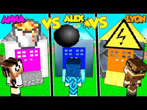 CASA SICURA DI LYON CONTRO ANNA CONTRO ALEX SU MINECRAFT!!!
