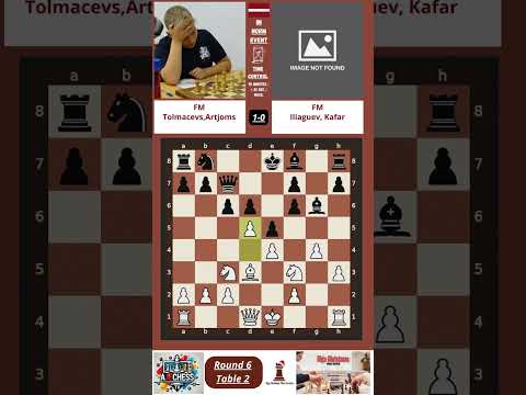♟️(FM) Tolmacevs,Artjoms 1-0 (FM) Iliaguev, Kafar