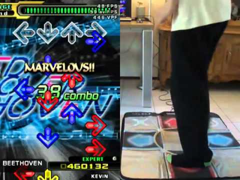 DDR/StepMania - ROSE - SPEED OVER BEETHOVEN - Expert on foam mat
