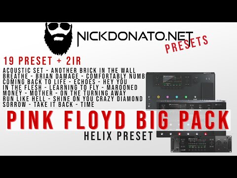 Line 6 Helix Patch - Pink Floyd Big Pack (Live Pulse sounds)