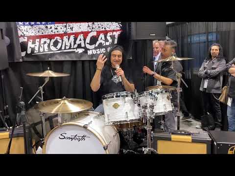 Vinny Appice demo at Sawtooth 1.16.2020 pt 1 Namm, Anaheim Convention Center, Ca, USA