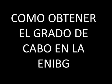 Proceso para obtener el grado de Cabo