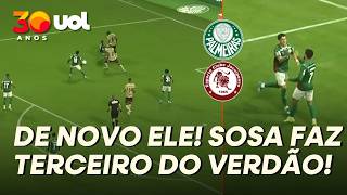 GOL DO PALMEIRAS! SOSA, DE PÊNALTI MAIS UMA VEZ, FAZ O TERCEIRO DO VERDÃO CONTRA A JACUIPENSE