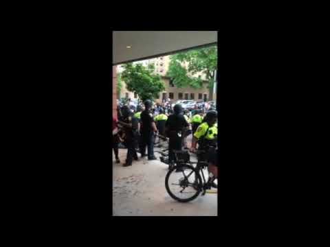 Footage from 650 Harrison Ave Boston Police station, May 29, 2020