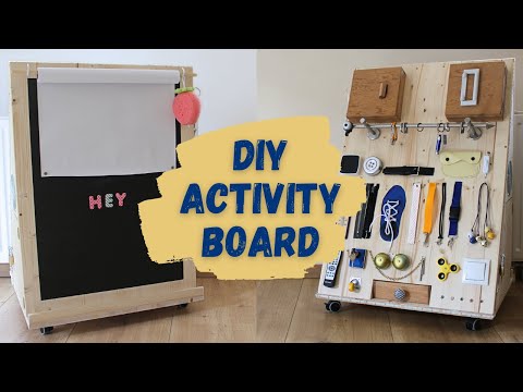 DIY activity board with magnetic board