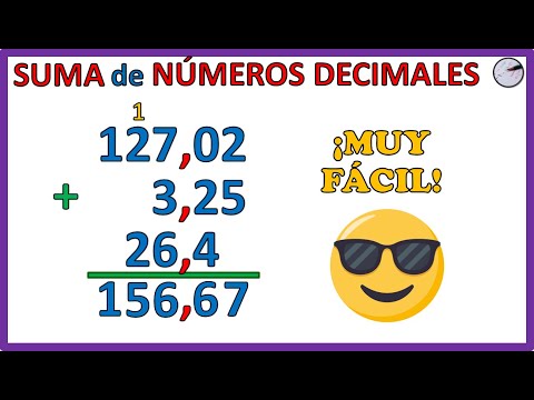SUMA de NÚMEROS DECIMALES | MUY FÁCIL 😃