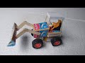 How To Make Matchbox Tractor At Home Diy Tractor Backhoe Loader Mini Toys Caltiwetar Bulldozer JCB