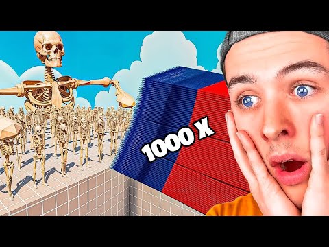 EVERY OP GOD vs 100 SKELETONS vs 100 Zombies! (TABS)