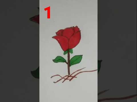 Draw a flower with number 1 #FLOWER DRAWING#Art#drawing#How to draw a flower with 1